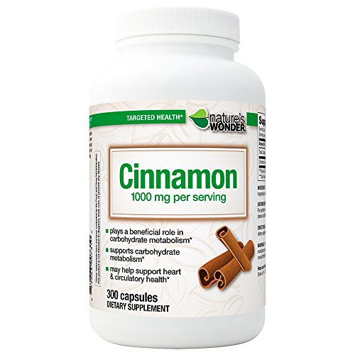 Nature's Wonder Cinnamon 500mg Capsules 300 Count