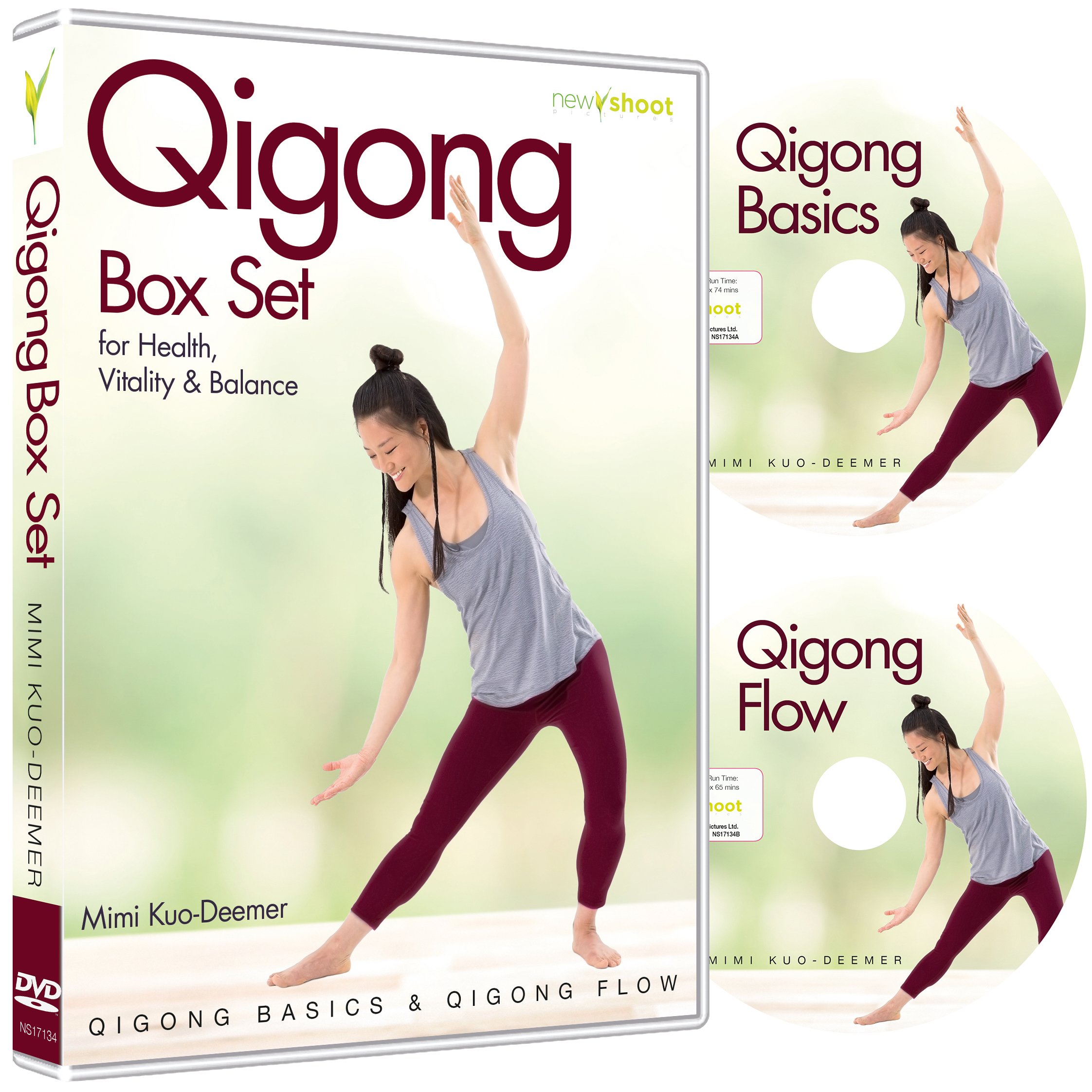 Book Cover Qigong Box Set (2 DVD's, Qigong Basics & Qigong Flow) with Mimi Kuo-Deemer