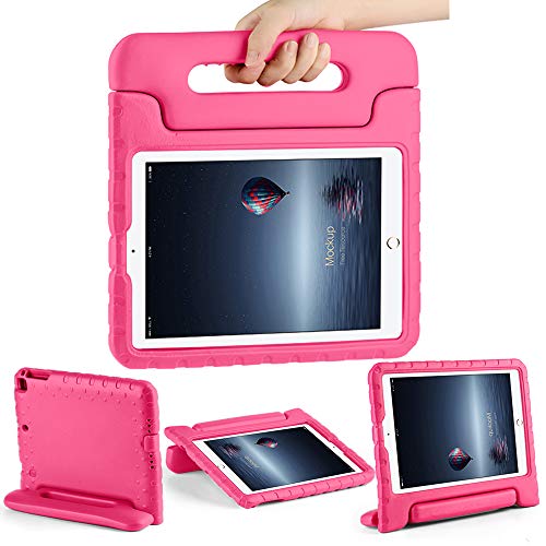 CAM-ULATA Case for iPad Air 1 Air 2 iPad 2018/2017 Case for Kids 9.7 inch Shock Proof Apple 5th 6th Generation Cover Kids Proof Pink
