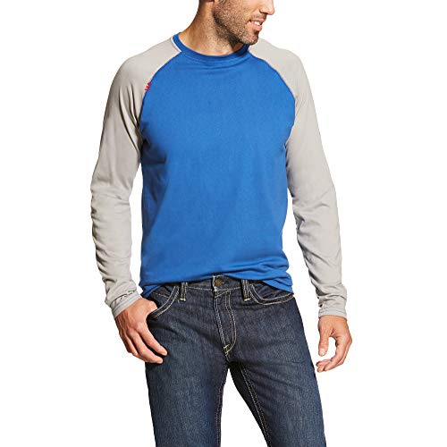 ARIAT Men's Colorblock Flame Resistant Long Sleeve Work CrewHenley Shirt