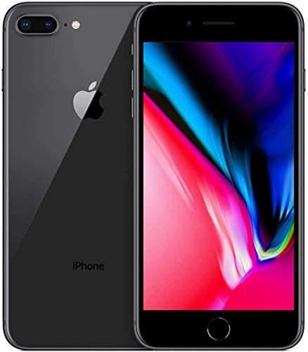 Book Cover Apple iPhone 8 Plus, US Version, 64GB, Space Gray - GSM Carriers (Renewed)