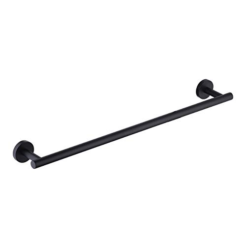 Book Cover KES 23.6 Inches Matte Black Towel Bar for Bathroom Kitchen Hand Towel Holder Dish Cloths Hanger SUS304 Stainless Steel RUSTPROOF Wall Mount No Drill, A2000S60DG-BK