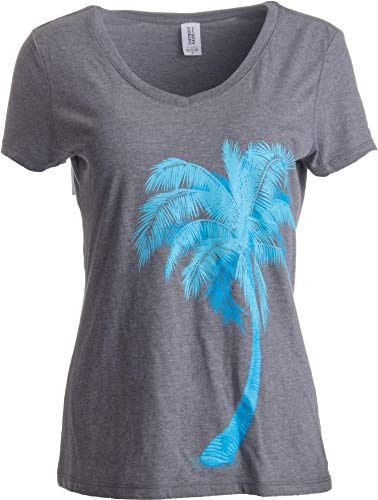 Palm Tree Art | Cute Tropical Desert Print, Cali Florida Women's V-Neck T-Shirt