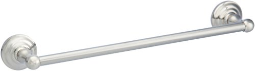 AmazonBasics Traditional Bathroom Towel Bar, Satin Nickel, 18 Inch