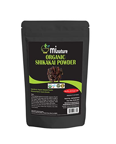 Organic Shikakai Powder by mi nature | Acacia Concinna | USDA NOP Certified 100% Organic | Vegan | Excellent Hair Conditioner (16 OZ)