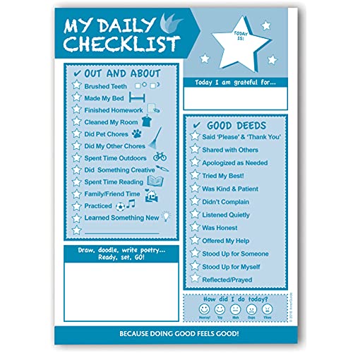 Book Cover Daily Checklist for Kids by InnerGuide Planners - Fun Tear-off Note Pad - 90 Days - Chore List - Homeschooling and Educational Tool for Teaching Life Skills to Children