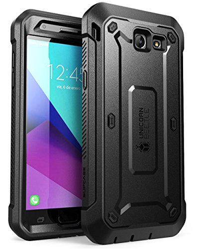 Book Cover SUPCASE Samsung Galaxy J7 2017, Galaxy Halo Case, UB Pro Series Full-Body Rugged Holster with Built-in Screen Protector for Galaxy Halo/J7 2017 (SM-J727), Not fit J7 2018 (SM-J737) (Black)