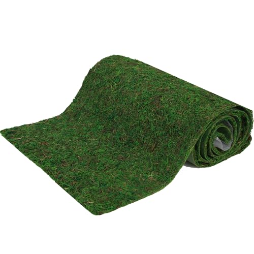 Byher Dried Moss Table Runner for Party Garden Decoration , Dark Green