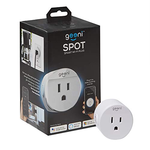 Geeni Spot Smart Wi-Fi Plug, No Hub Required, Works with Amazon Alexa, Google Assistant & Microsoft Cortana, White