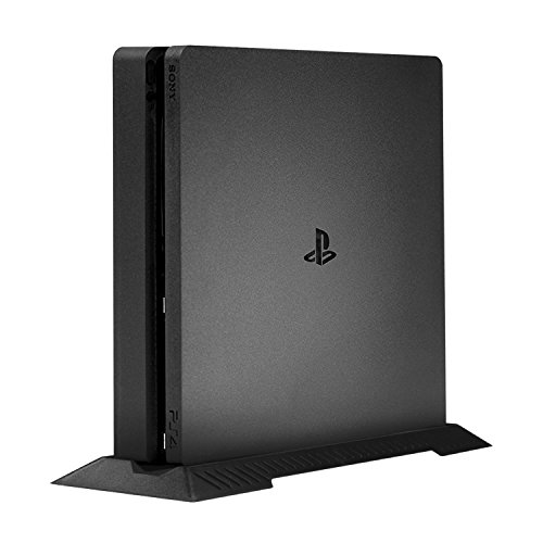 Keten Vertical Stand for PS4 Slim, Simple Stand for Playstation 4 Slim with Built-in Cooling Vents and Non-Slip Feet (Black), Not for PS4 and Ps4 Pro