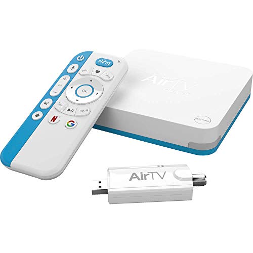 Book Cover AirTV All-In-One with Dual Tuner Adapter | 3ft Cat5e UTP Cable & ASKA TV Coaxial Cable Splitter | Bonus $25 SlingTV Credit