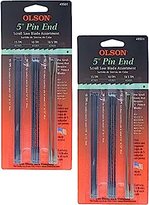 Olson Saw FR49501 Pin End Scroll Saw Blade (36 Pack)