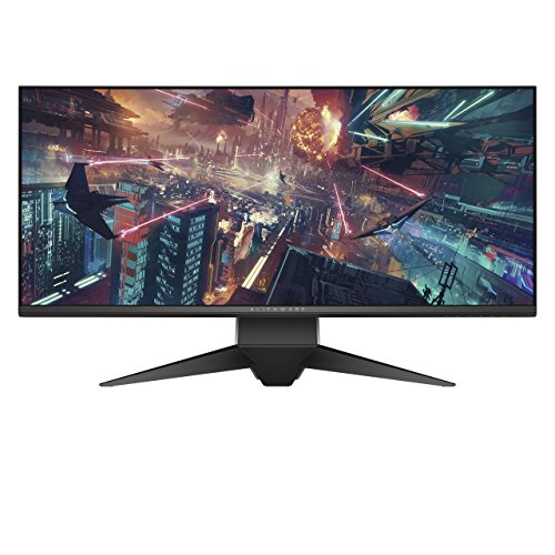 Alienware 1900R 34.1", Curved Gaming Monitor LED-Lit, WQHD 3440 x 1440p Resolution, 4ms 120Hz Overclocked Refresh Rate, NVIDIA G-Sync, 21:9 Aspect Ratio, HDMI, Display Port, 4x USB 3.0, AW3418DW, Black