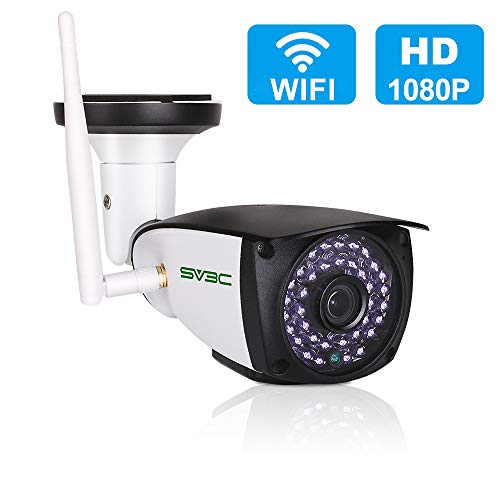 [Updated Version] WiFi Camera Outdoor, SV3C 1080P HD Two Way Audio Security Camera, Motion Detection CCTV, IR LED Night Vision Surveillance IP Cameras for Indoor Outdoor, Support Max 128GB SD Card