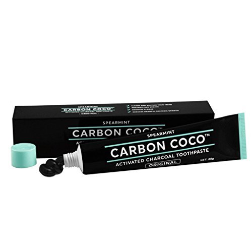 Book Cover Carbon Coco activated charcoal toothpaste spearmint 80g