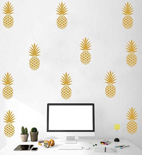 Book Cover Pineapple Wall Decal Large 12 Set Pineapples Sticker/Home Decor Nursery Kids Bedroom Vinyl Wall Decal Mural (8