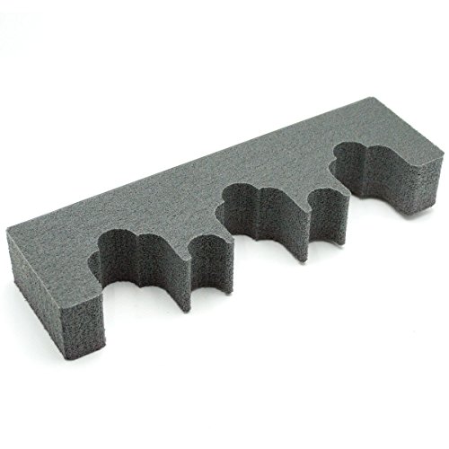 RKrack Three Foam Gun Rack - Universal Rifle Barrel Rest with Magnetic Strip - Gun Storage - Weapon Rack - for Gun Safe and Free Standing - Gun Rack Pegboard - Fishing Rod Holder - Gift for Hunter