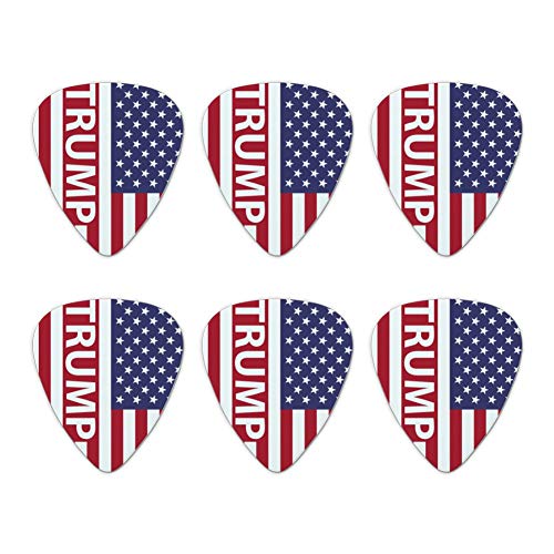 Book Cover President Trump American Flag Novelty Guitar Picks Medium Gauge - Set of 6