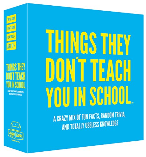 Book Cover Hygge Games Things They Don't Teach You in School Party Trivia Game Blue, 1 EA