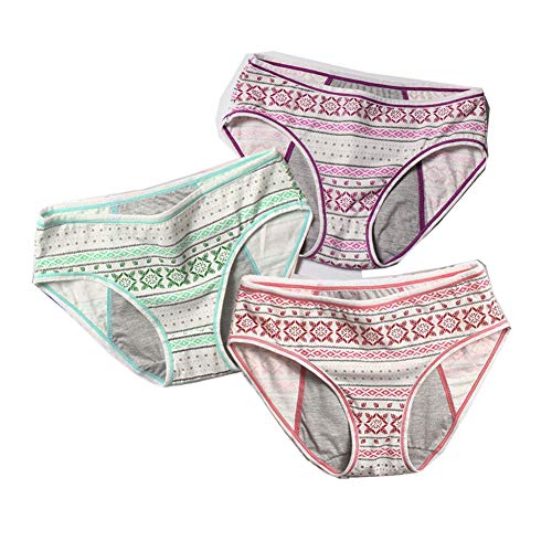 Book Cover 3 Pack Teens Cotton Menstrual Protective Underwear Girls Leak Proof Period Panties Women Postpartum Briefs