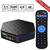 WISEWO Android 7.1 TV Box Media Player Set Top Box HD Video Octa Core CPU 3GB/32GB Smart Box Mini PC Support 4K2K 3D BT 4.0 Dual Wifi