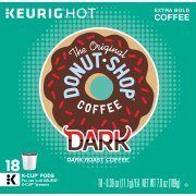 Book Cover The Original Donut Shop Dark Single-Serve K-Cup Pods, Dark Roast Coffee, 18 Count - Pack of 1