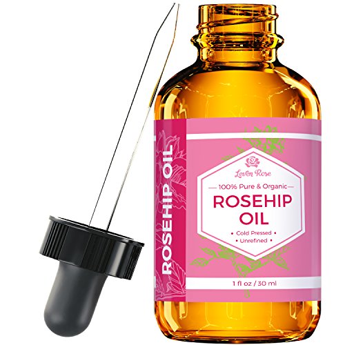 Leven Rose Rosehip Seed Oil, 100% Pure Organic Unrefined Cold Pressed Anti Aging Moisturizer for Hair Skin & Nails