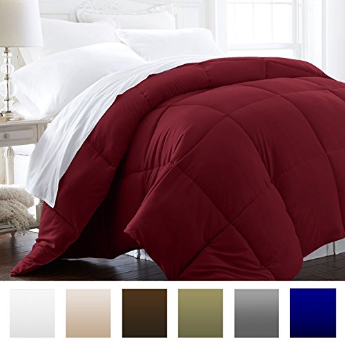 Beckham Hotel Collection 1600 Series - Lightweight - Luxury Goose Down Alternative Comforter - Hotel Quality Comforter and Hypoallergenic - Full/Queen - Olive