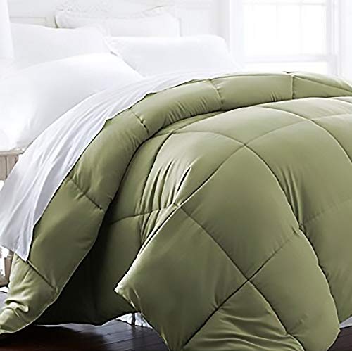 Beckham Hotel Collection 1600 Series - Lightweight - Luxury Goose Down Alternative Comforter - Hotel Quality Comforter and Hypoallergenic - Twin/Twin XL - Olive