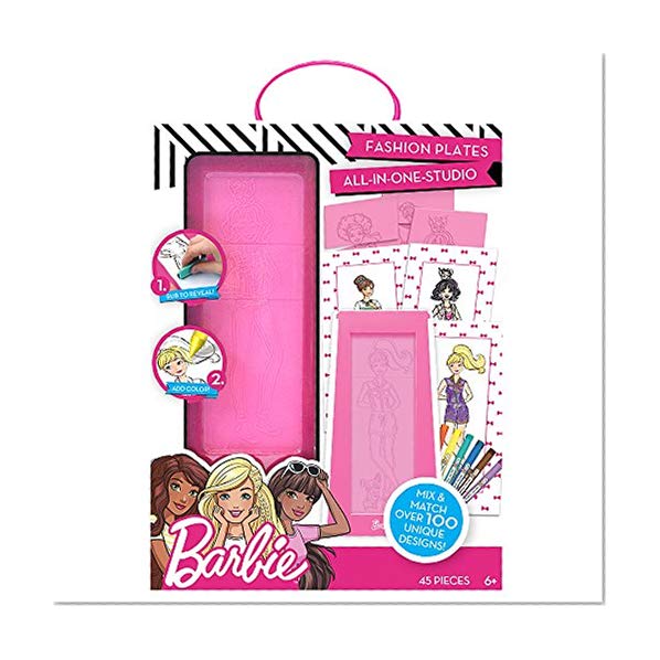 Barbie by Horizon Group USA Fashion Plate Kit, Color, Design & Create Custom Images Unique to Your Fashionista, Multi Colored