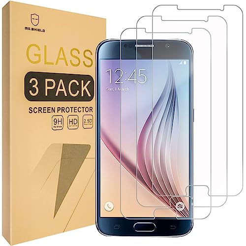 Mr.Shield [3-Pack Designed for Samsung Galaxy S6 [Tempered Glass] Screen Protector [Japan Glass with 9H Hardness]