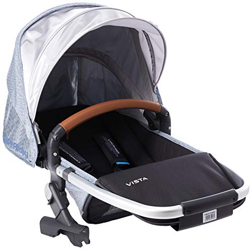 2018 UPPAbaby Vista RumbleSeat-Henry (Blue Marl/Silver/Saddle Leather)