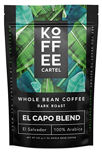 Whole Bean Coffee Dark Roast - Single Origin Coffee Beans - 100% Arabica Strong Espresso Coffee - El Capo 1lb Bag