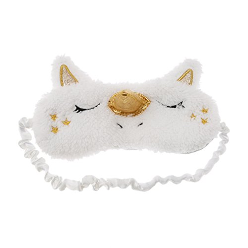 HENGSONG Cute Unicorn Eye Blinder Winker Mask Eyeshade Sleeping Mask Blindfold Cover Women Girls (Gold)