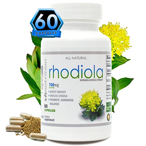 VH Nutrition RHODIOLA | Rhodiola Rosea Capsules | Maximum Strength Supplement for Adrenal Support, Focus, Memory, and Energy