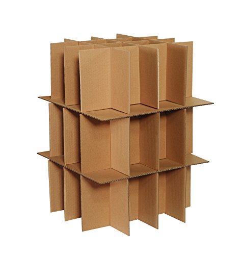 Book Cover Boxes Fast BFPARTKIT Dish and Stemware Partition Kit, Includes 3 Partitions and 2 Layer Pads, for Shipping, Moving, Packing or Storage, Kraft