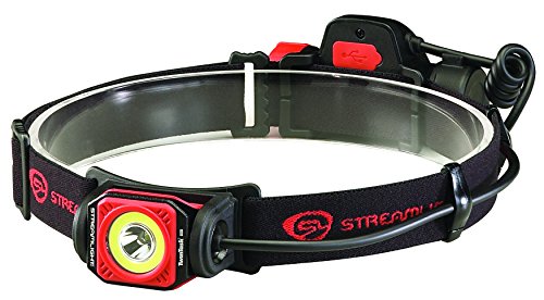 Streamlight 51064 Twin-Task USB Lampe Frontale, Noir/Rouge, livré dans Une boîte