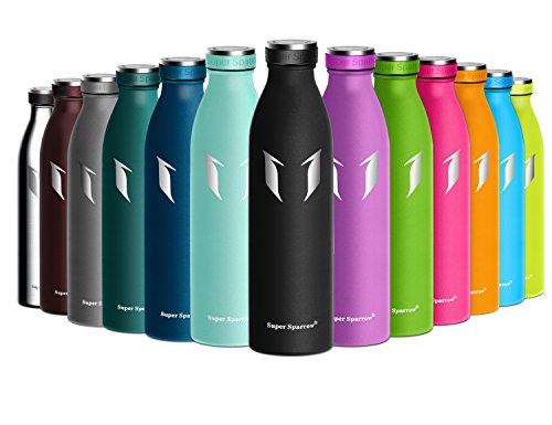 Super Sparrow Bouteille d'eau en Acier Inoxydable isolée à Double paroi en Acier Inoxydable - 500ml & 750ml - Processus de revêtement en Poudre-Respectueux de l'environnement & sans BPA