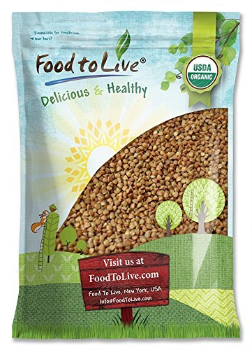 Organic Buckwheat Kasha (Grechka, Toasted Whole Groats, Non-GMO, Kosher, Sirtfood, Bulk) by Food to Live â€” 5 Pounds