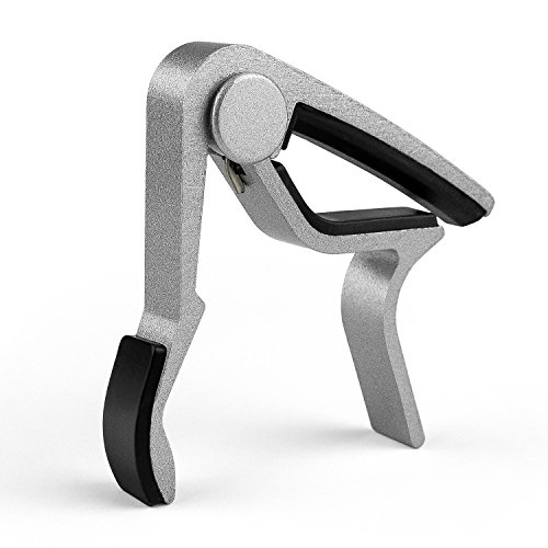 Debonice Capodastre de Guitare Alliage Capo de Guitare pour Guitare Acoustique Électrique,Ukulele, Basse (Argent)