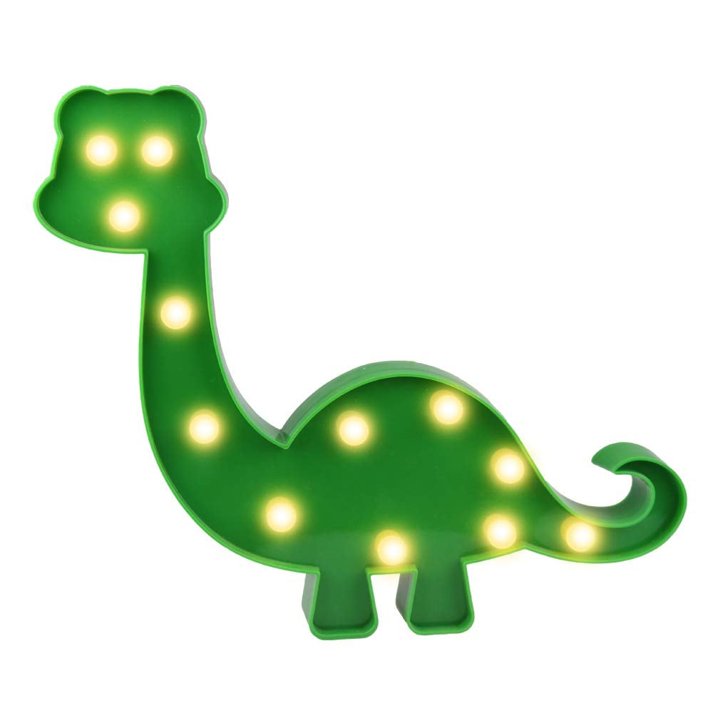 Book Cover Super Cute Dinosaur LED Night Light, Childen Kids Bedroom Decorative Table Lamps, Marquee Animal Sign, Gift for All Dinosaur Lovers! (Dinosaur - Green)