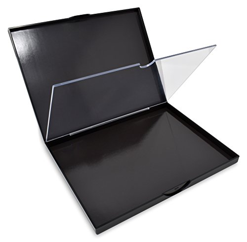 The Adept Palette in Singularity Black - Double Sided Magnetic Empty Palette with Divider, Holds over 100 Single Round Standard Sized Eyeshadow Pans, Hardshell Case
