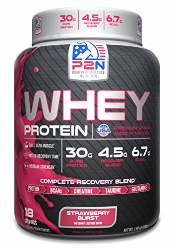 Book Cover P2N Peak Performance Nutrition P2N Whey Protein, Strawberry, 2 Pound