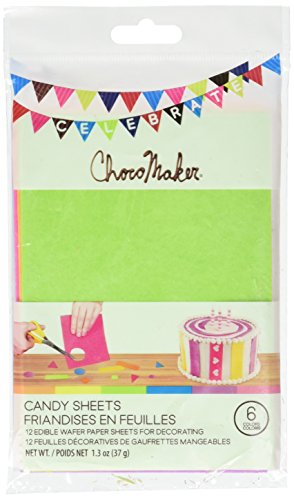 ChocoMaker Assorted Colors Edible Wafer Paper Candy Sheets