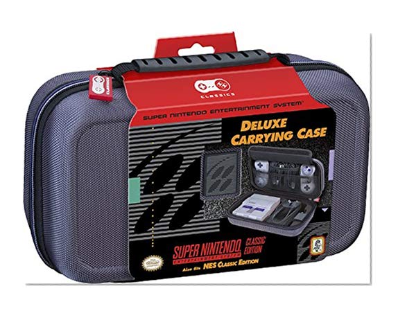 Nintendo Super Nintendo Entertainment System Carrying Case – Protective Deluxe Travel System Case – Grey Ballistic Nylon Exterior – Official Nintendo Licensed Product