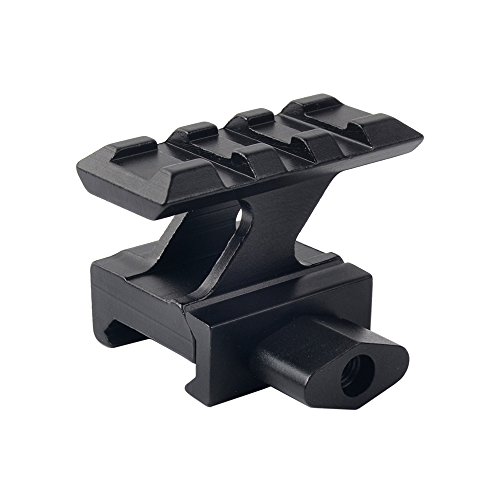 JIALITTE High Profile Compact Riser Mount for Reflex Sight, 1" High, 3 Slots (Riser Mount 1" 45Â°)