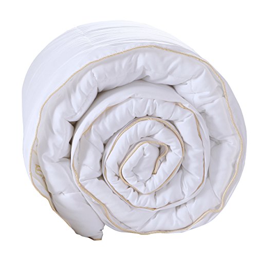 Exclusivo Mezcla Twin Size Down Alternative Comforter Quilted Duvet Insert with Corner Tabs for All Seasons - Soft,Lightweight and Machine Washable(64"x 88", White)