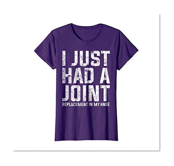 Womens Funny Knee Replacement Gift T-Shirt - Joint Replacement Tee XL Purple