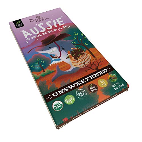 AUSSIE SHARKBARÂ® UNSWEETENED CAROB CHOCOLATE BAR