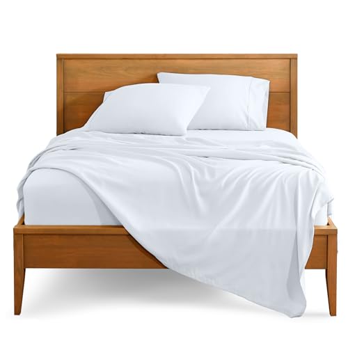 Bare Home Premium 1800 Ultra-Soft Microfiber Collection Split King Sheet Set, Hypoallergenic, Easy Care, Wrinkle Resistant, Deep Pocket (Split King, White)